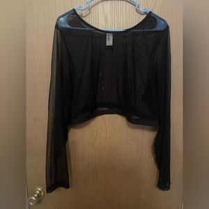 Crop lace cover up